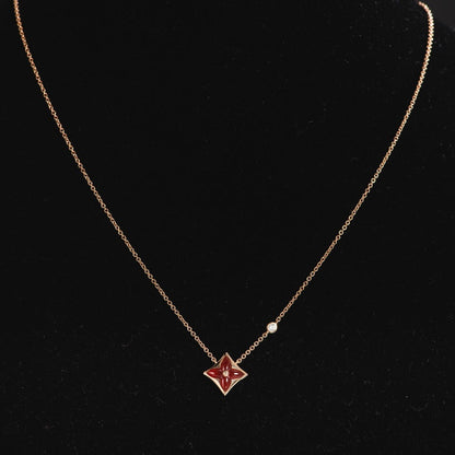 [Rose Tomorrow]STAR NECKLACE PINK GOLD 1 DIAMOND