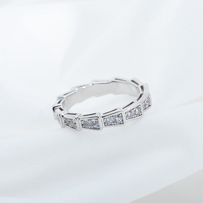 [Rose Tomorrow]SERPENTI RING SILVER DIAMOND PAVED 3MM