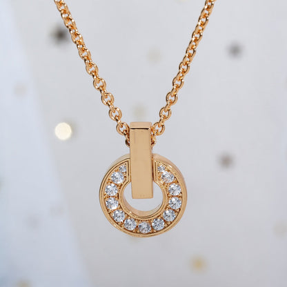 [Rose Tomorrow]GARI NECKLACE PINK GOLD DIAMOND