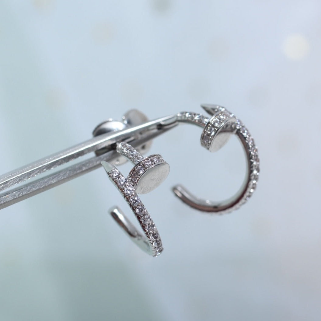 [Rose Tomorrow]JUSTE EARRINGS 12.75MM SILVER DIAMOND