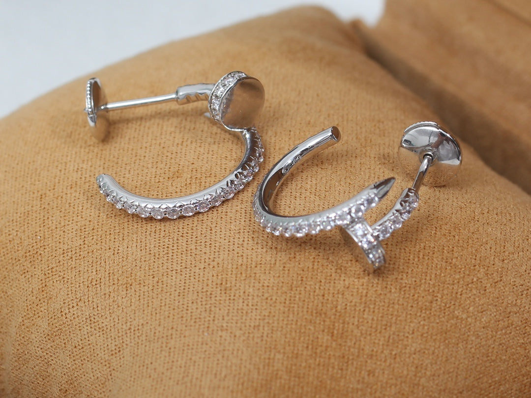 [Rose Tomorrow]JUSTE EARRINGS 12.75MM SILVER DIAMOND