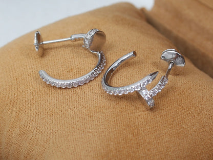 [Rose Tomorrow]JUSTE EARRINGS 12.75MM SILVER DIAMOND