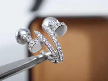 [Rose Tomorrow]JUSTE EARRINGS 12.75MM SILVER DIAMOND