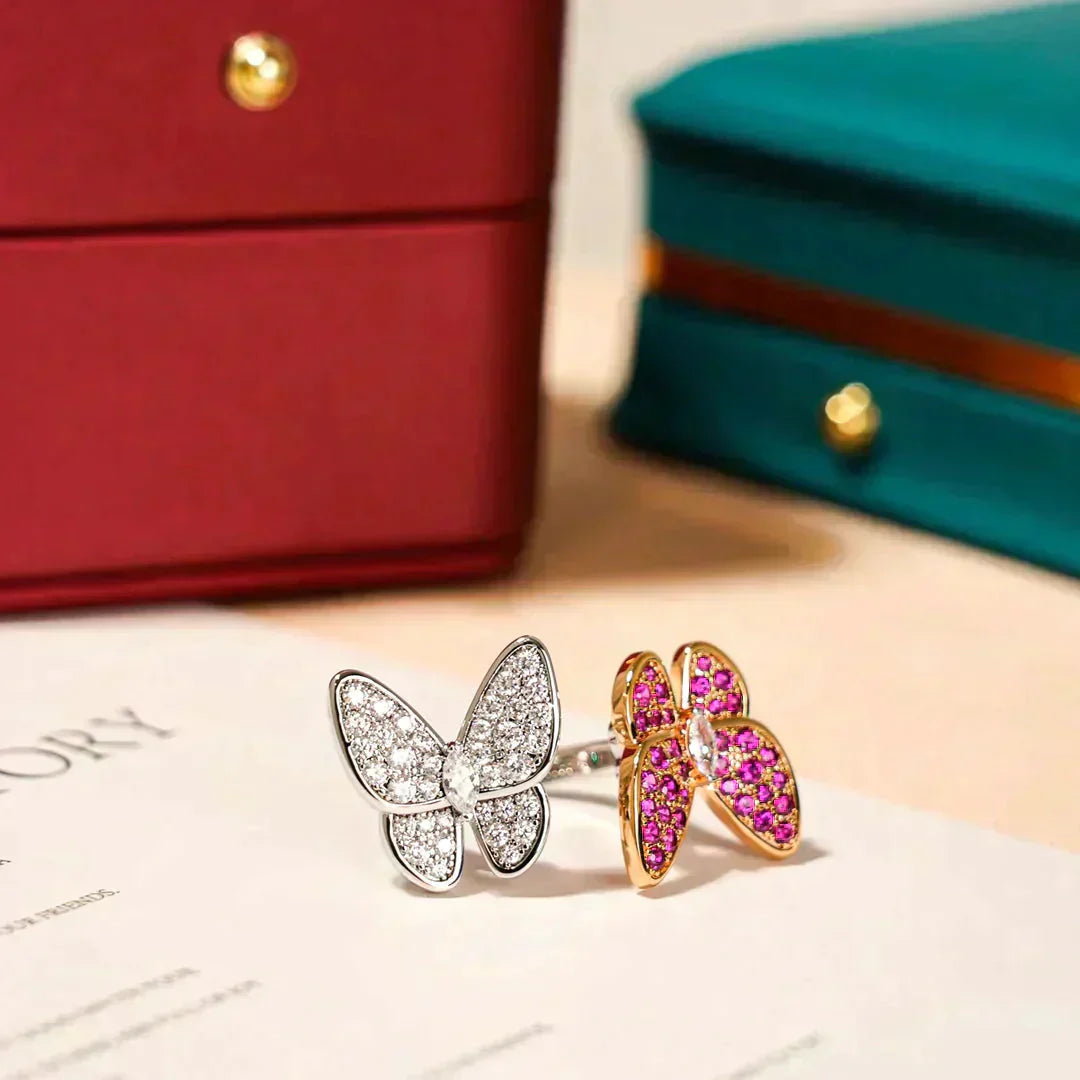 [Rose Tomorrow]TWIN BUTTERFLY DIAMOND RING