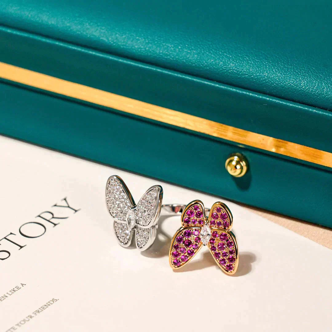 [Rose Tomorrow]TWIN BUTTERFLY DIAMOND RING