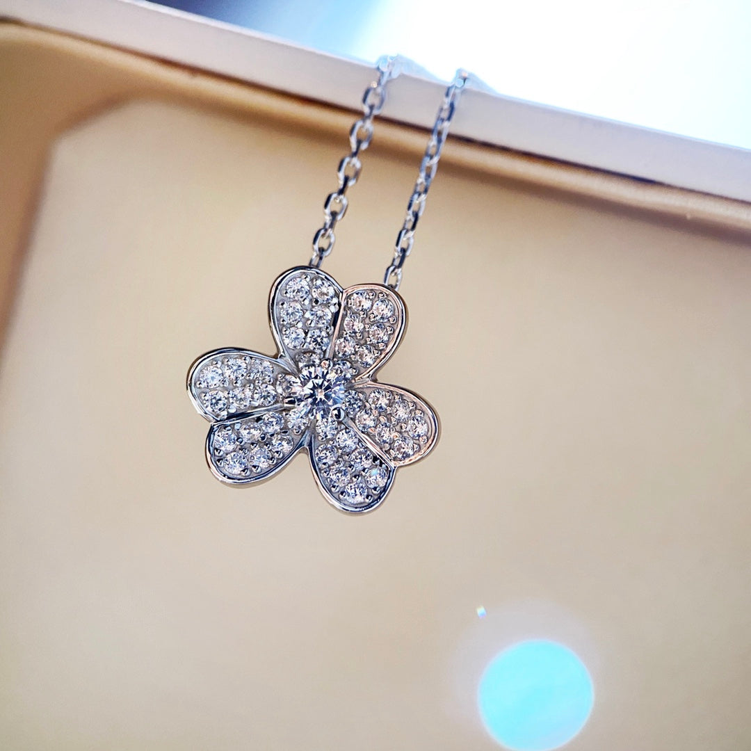 [Rose Tomorrow]CLOVER DIAMOND NECKLACE SILVER