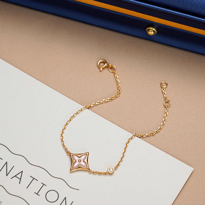 [Rose Tomorrow]STAR 1 DIAMOND PINK GOLD BRACELET