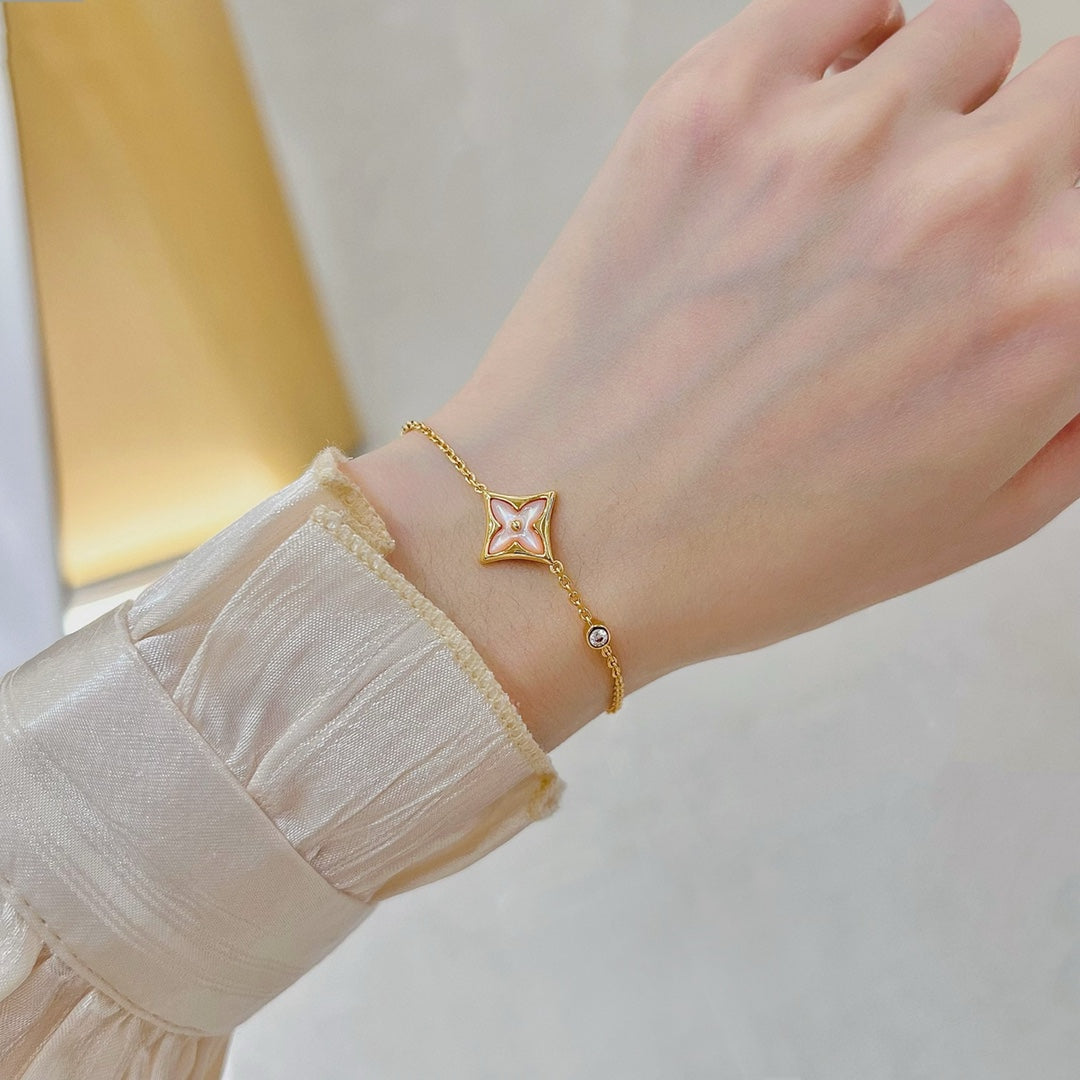 [Rose Tomorrow]STAR 1 DIAMOND PINK GOLD BRACELET