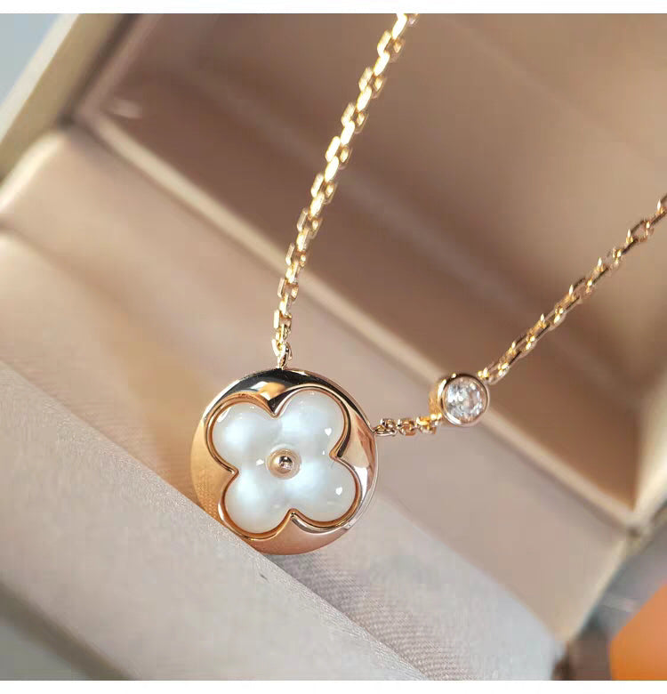 [Rose Tomorrow]SUN MOP GOLD 1 DIAMOND NECKLACE