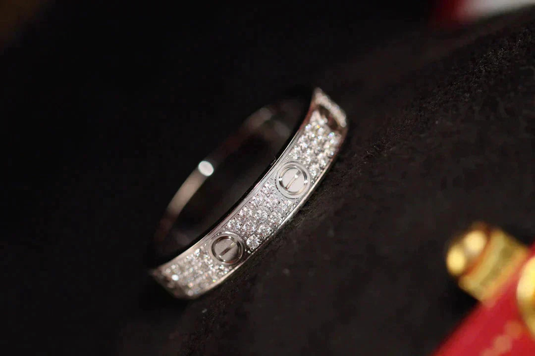 [Rose Tomorrow]LOVE RING 3.6MM DIAMOND PAVED