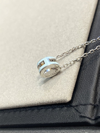 [Rose Tomorrow]POP H LIGHT BLUE NECKLACE