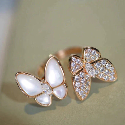 [Rose Tomorrow]TWIN BUTTERFLY DIAMOND MOP RING