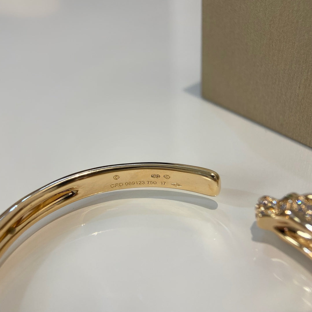 [Rose Tomorrow]PANTHERE GOLD DIAMOND OPEN BRACELET