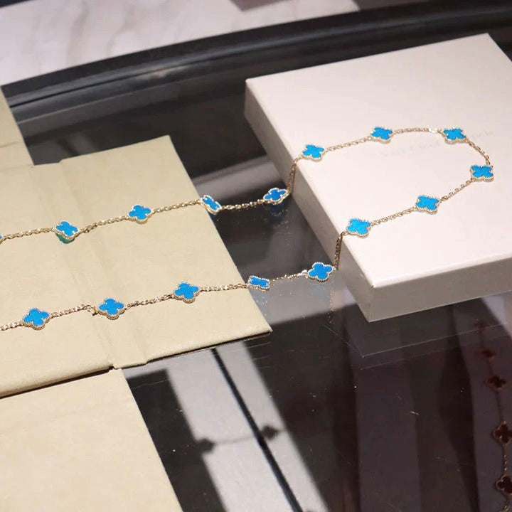 [💎ROSE💎]CLOVER 20 MOTIFS TURQUOISE GOLD