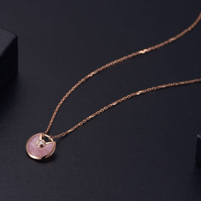 [Rose Tomorrow]AMULETTE ROSE GOLD PINK MOP NECKLACE