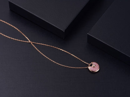 [Rose Tomorrow]AMULETTE ROSE GOLD PINK MOP NECKLACE