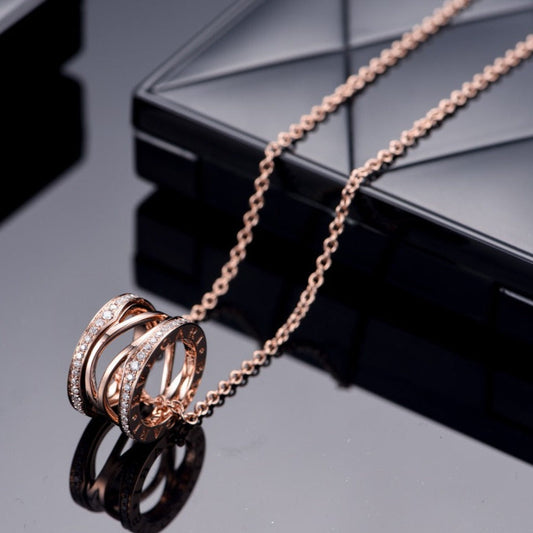 [Rose Tomorrow]ZERO 1 PINK GOLD DIAMOND OPEN NECKLACE