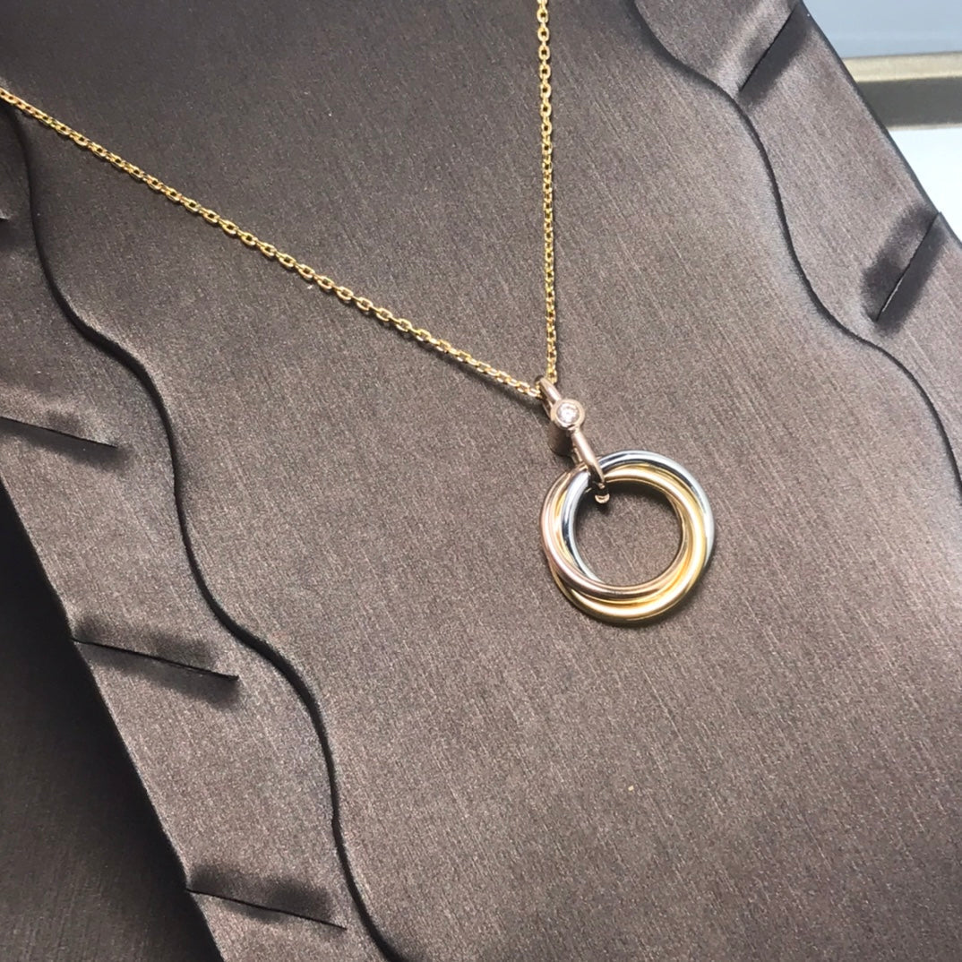 [Rose Tomorrow]TRINITY SILVER GOLD PINK GOLD NECKLACE