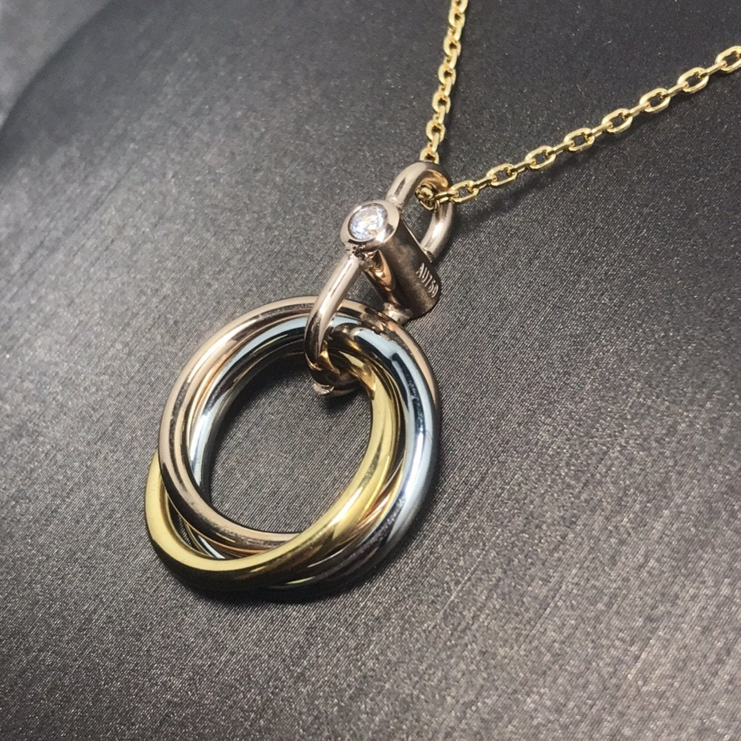 [Rose Tomorrow]TRINITY SILVER GOLD PINK GOLD NECKLACE