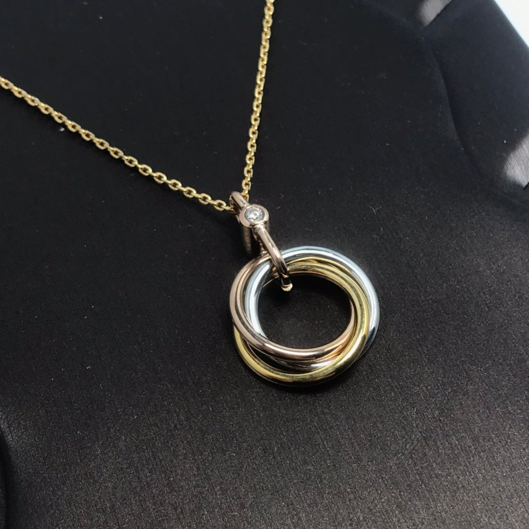 [Rose Tomorrow]TRINITY SILVER GOLD PINK GOLD NECKLACE