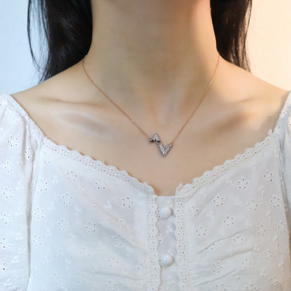 [Rose Tomorrow]VOLT SILVER DIAMOND PEDANT NECKLACE