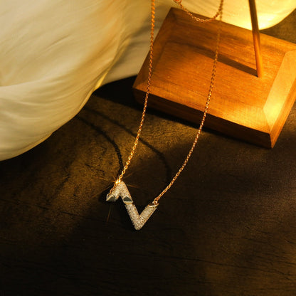 [Rose Tomorrow]VOLT SILVER DIAMOND PEDANT NECKLACE