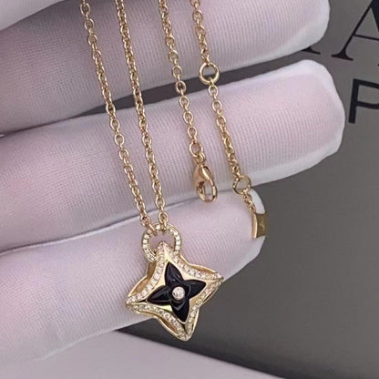 [Rose Tomorrow]STAR PEDANT PINK GOLD DIAMOND NECKLACE