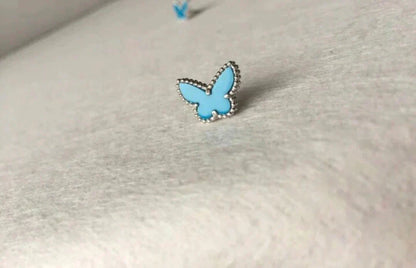 [Rose Tomorrow]BUTTERFLY TURQUOISE EARRINGS SILVER