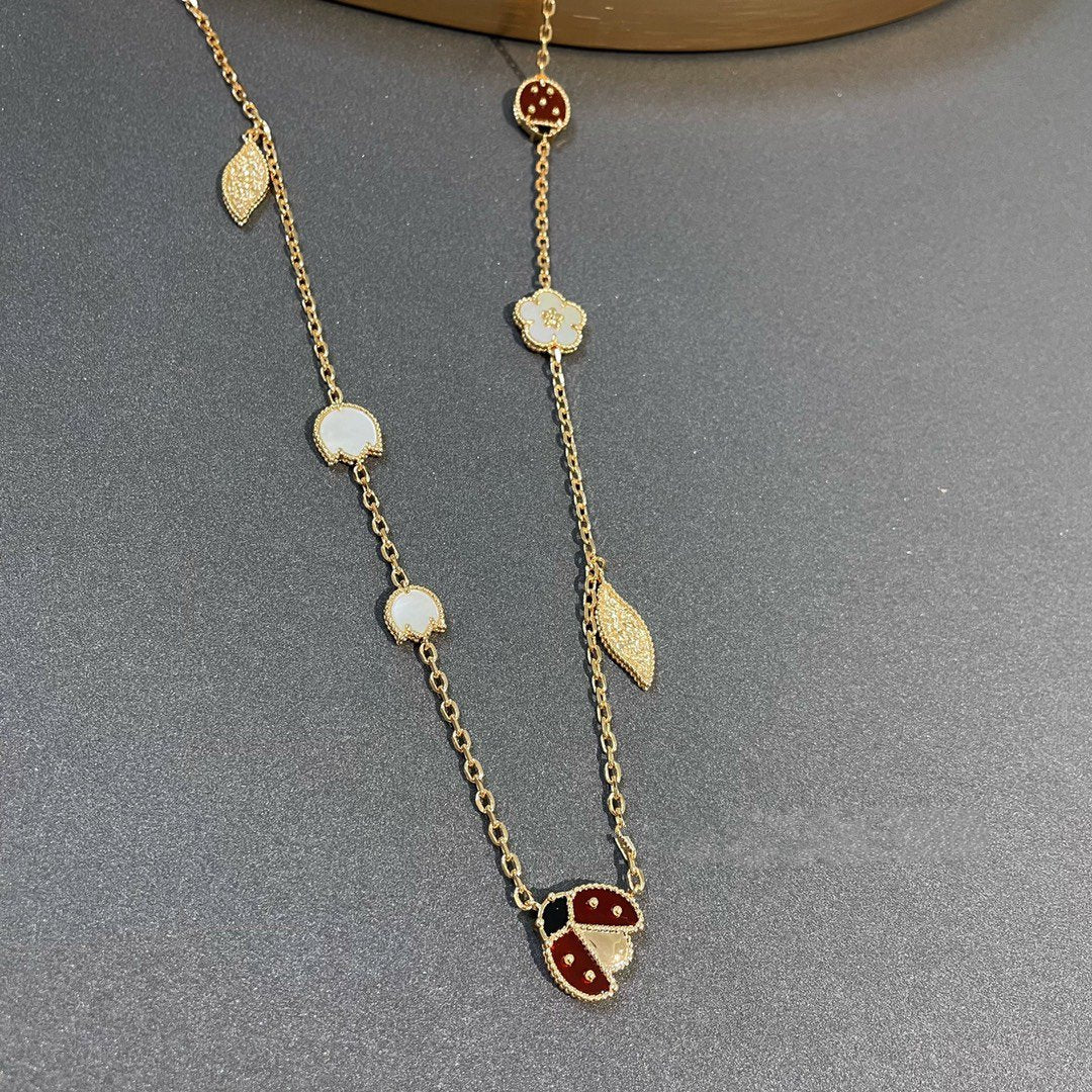 [💎ROSE💎]LUCKY SPRING 15 MOTIFS GOLD NECKLACE