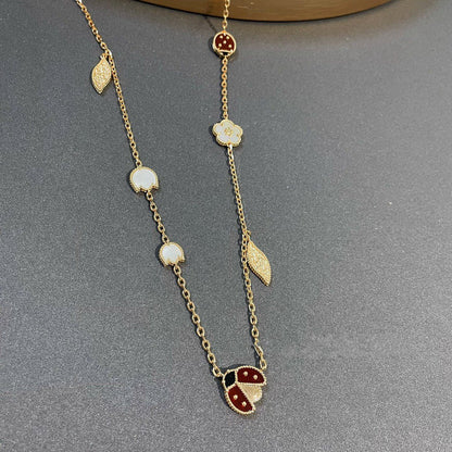 [💎ROSE💎]LUCKY SPRING 15 MOTIFS GOLD NECKLACE