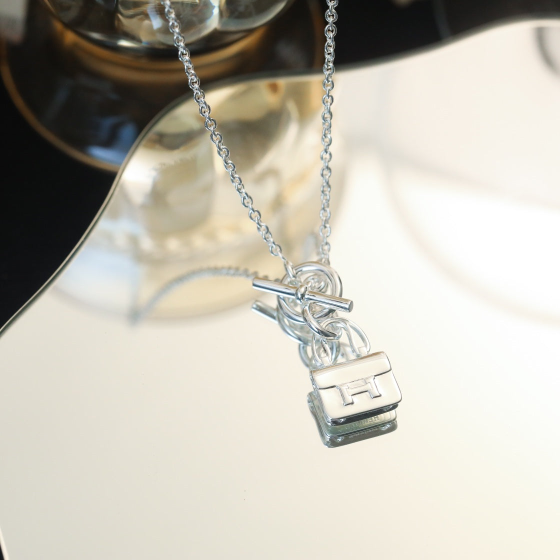 [Rose Tomorrow]POP H PEDANT SILVER NECKLACE