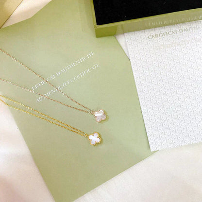 [Rose Tomorrow]CLOVER MINI 9.5MM WHITE MOTHER-OF-PEARL NECKLACE