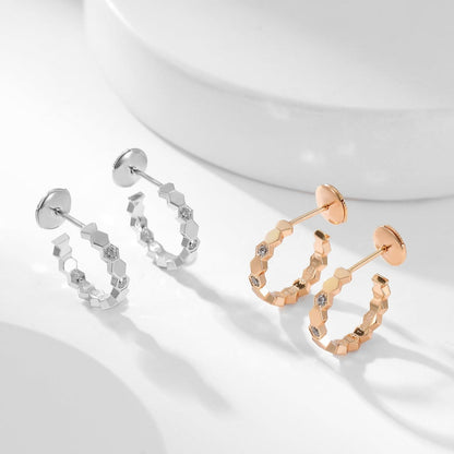 [Rose Tomorrow]BEE LOVE DIAMOND HOOP EARRINGS