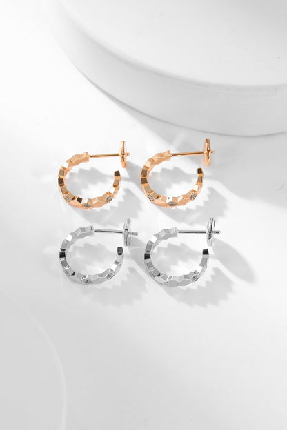 [Rose Tomorrow]BEE LOVE DIAMOND HOOP EARRINGS