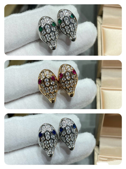 [Rose Tomorrow]SERPENT DIAMOND STUD EARRINGS