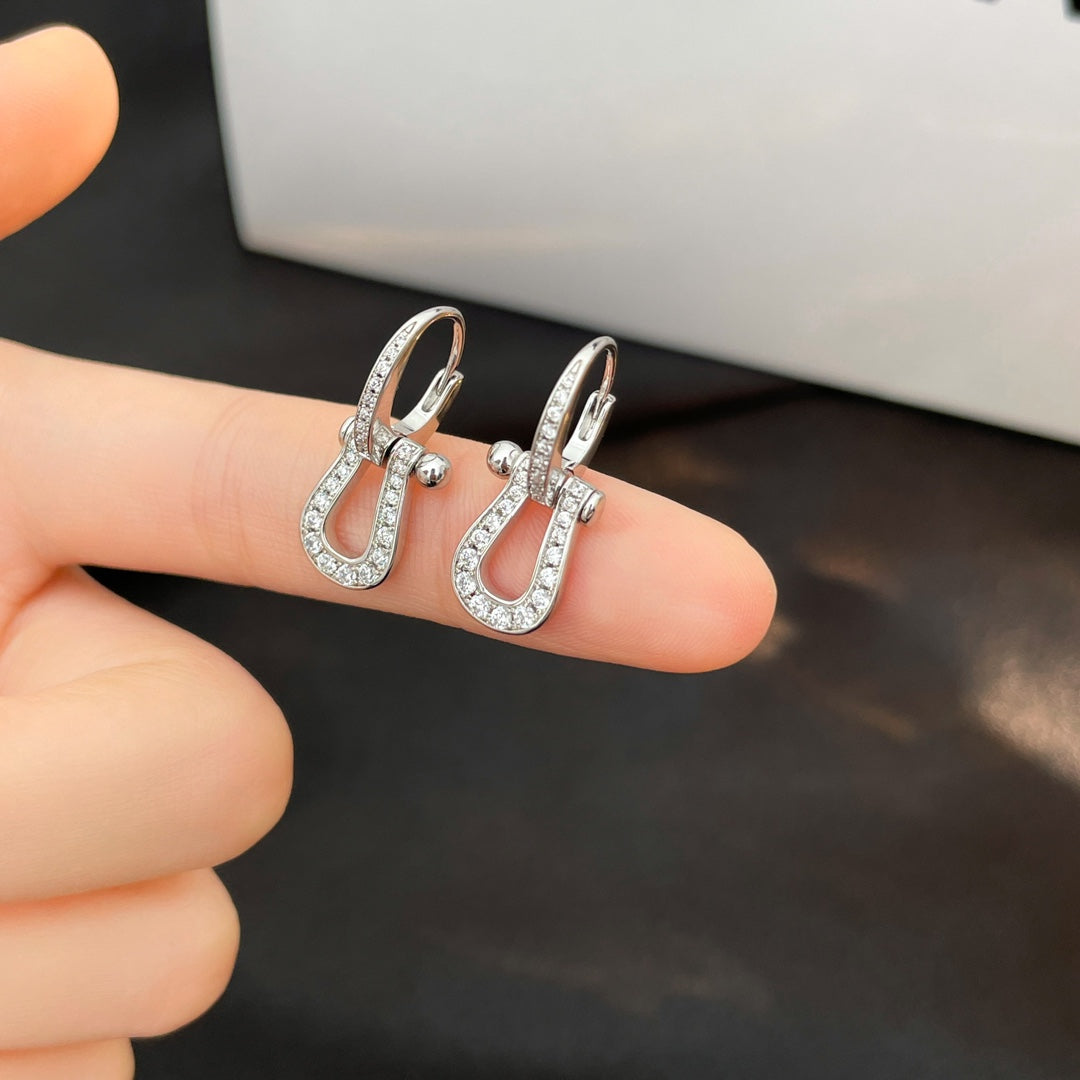 [Rose Tomorrow]FORCE 10 FULL DIAMOND DROP EARRINGS MEDIUM MODEL