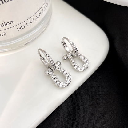 [Rose Tomorrow]FORCE 10 FULL DIAMOND DROP EARRINGS MEDIUM MODEL