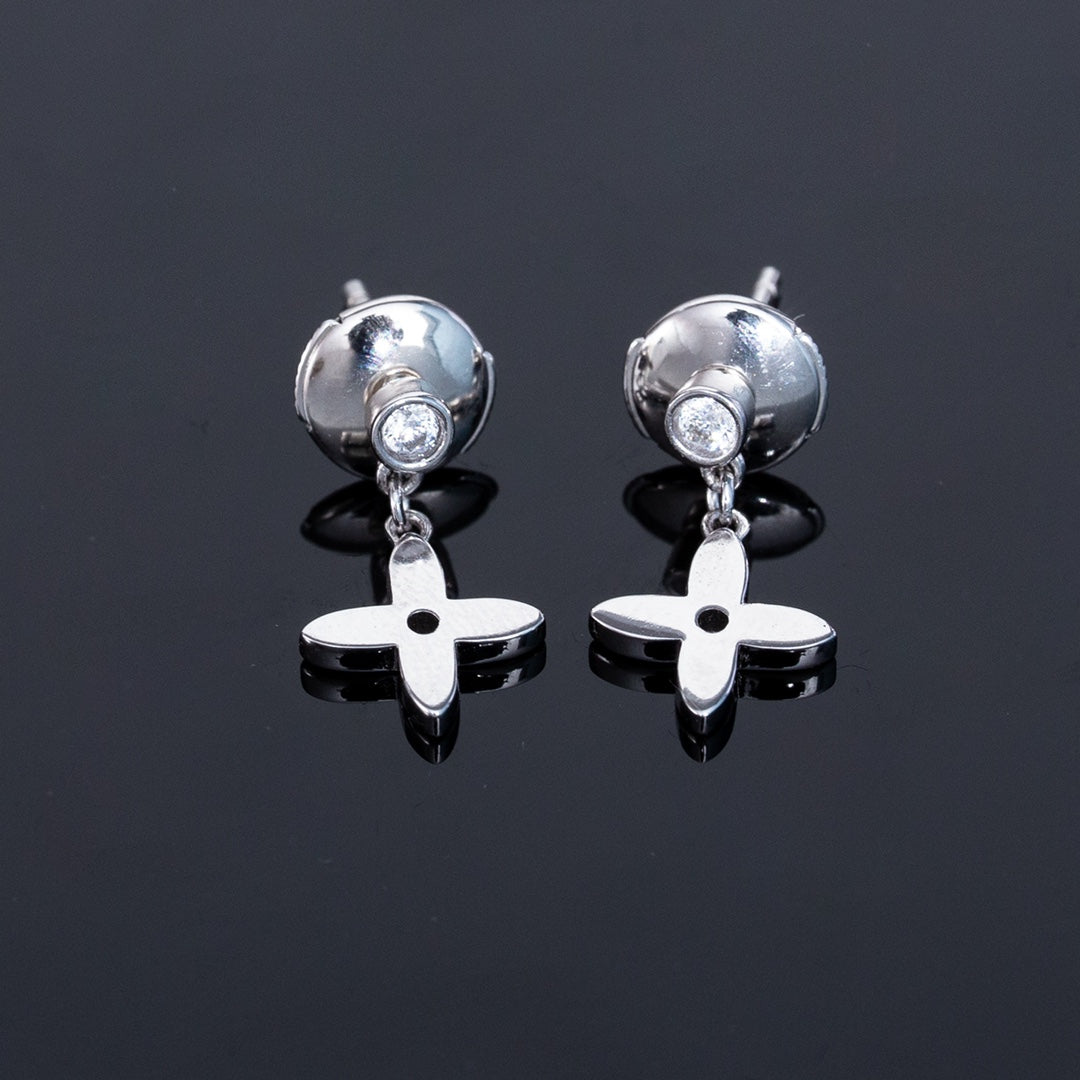 [Rose Tomorrow]VIDYLLE SILVER DIAMOND MINI DROP EARRINGS