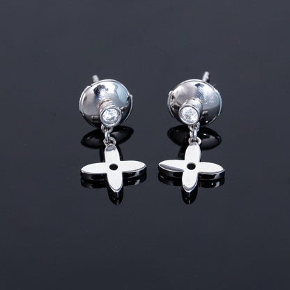 [Rose Tomorrow]VIDYLLE SILVER DIAMOND MINI DROP EARRINGS