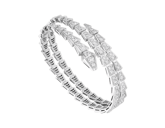 [Rose Tomorrow]SERPENTI BRACELET SILVER DIAMOND DOUBLE ROW