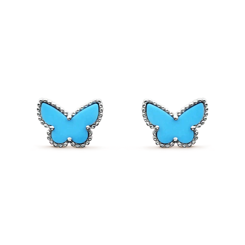 [Rose Tomorrow]BUTTERFLY TURQUOISE EARRINGS SILVER