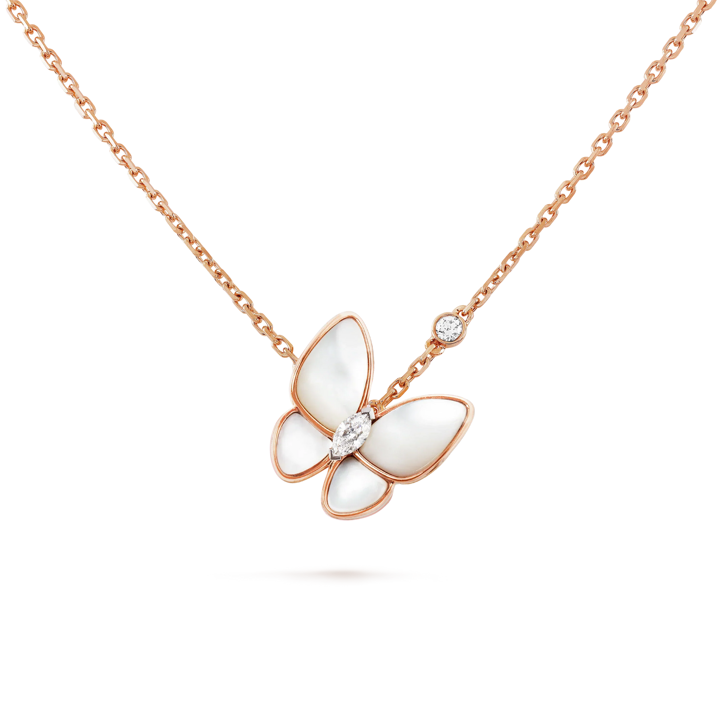 [Rose Tomorrow]BUTTERFLY MOP DIAMOND NECKLACE