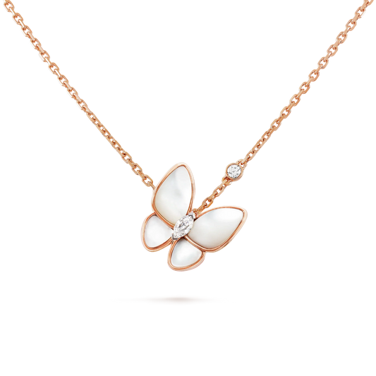 [Rose Tomorrow]BUTTERFLY MOP DIAMOND NECKLACE