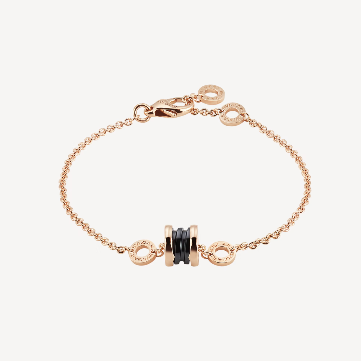 [Rose Tomorrow]ZERO 1 SOFT PINK GOLD AND BLACK CERAMIC BRACELET