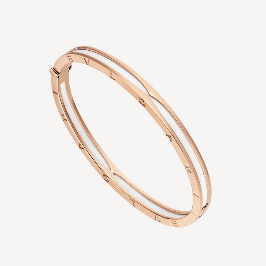 [Rose Tomorrow]ZERO 1 PINK GOLD WITH WHITE CERAMIC BRACELET