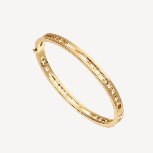 [Meteor Jewels]ZERO 1 SPIRAL LOGO GOLD BRACELET