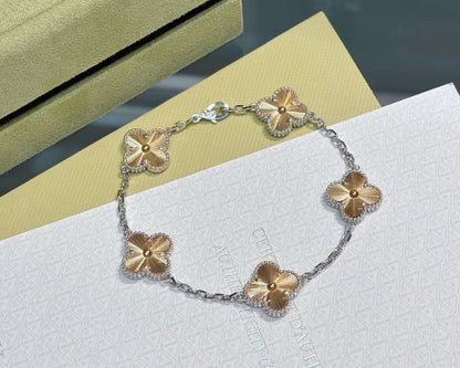 [Rose Tomorrow]Christmas edition CLOVER SILVER 5 MOTIFS BRACELET