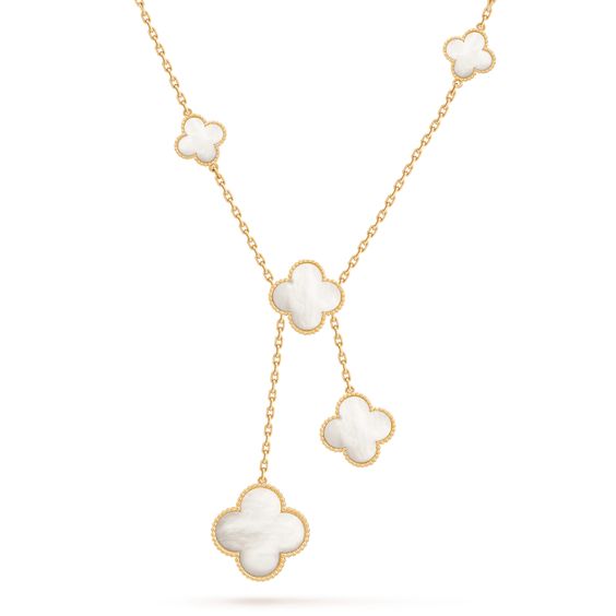 [Rose Tomorrow]CLOVER MOTHER OF PEARL NECKLACE 6 MOTIF