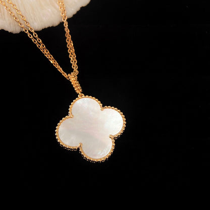 [Rose Tomorrow]CLOVER 25MM MOP LARGE PENDANT NECKLACE