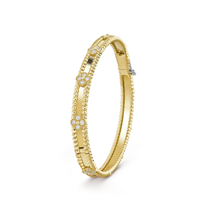 [💎ROSE💎]CLOVER BRACELET 4MM DIAMONDS